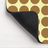 Brown Sugar Cream Neutral Dots with monogram Mouse Pad (Corner)