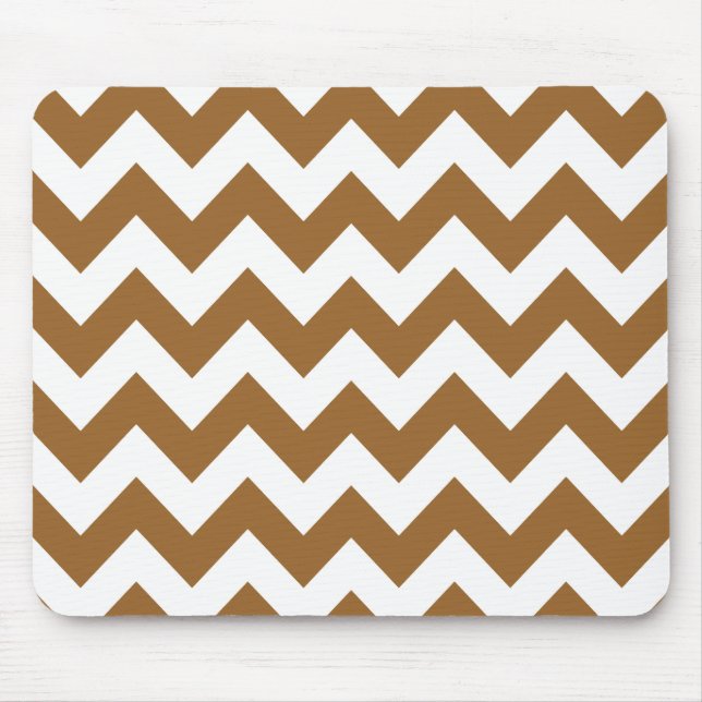 Brown Sugar Neutral Chevron Mouse Pad (Front)