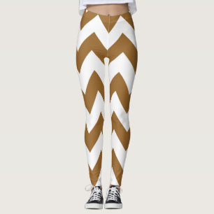 Brown Sugar Neutral Chevrons Leggings
