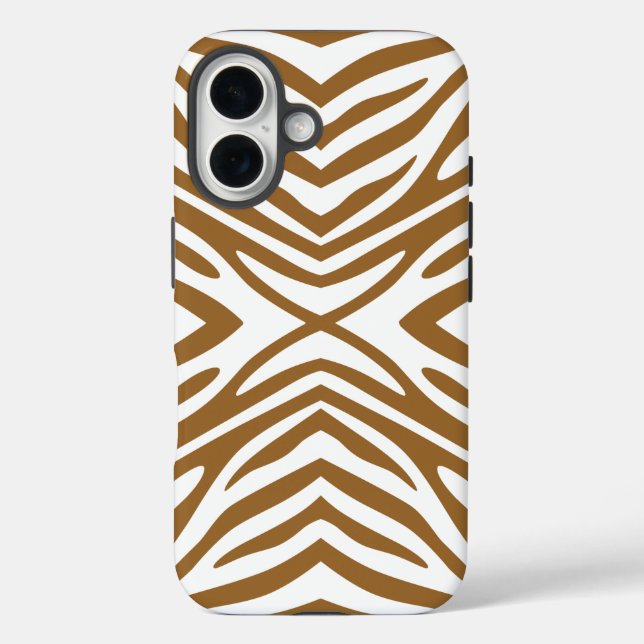 Brown Sugar Neutral Zebra Case-Mate iPhone Case (Back)