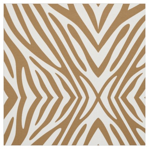 Brown Sugar Neutral Zebra Fabric