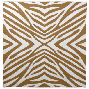Brown Sugar Neutral Zebra Napkin