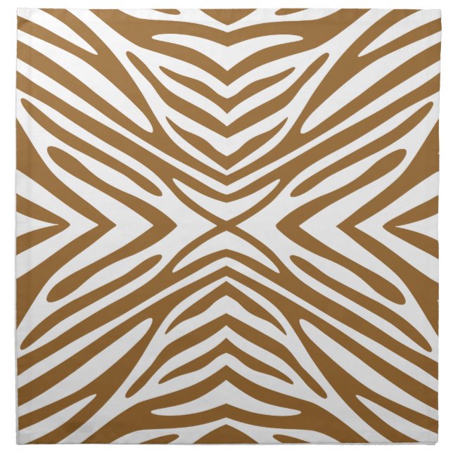 Brown Sugar Neutral Zebra Napkin (Front)