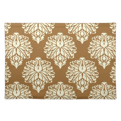 Brown Sugar Southern Cottage Damask Placemat