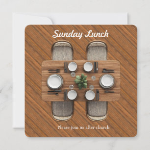Brown Sunday Fellowship Lunch Invitation