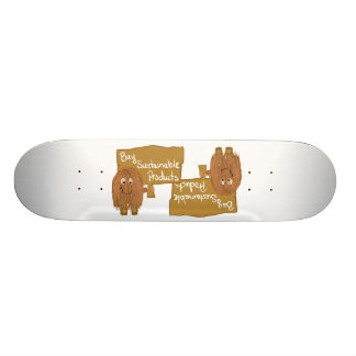 Brown sustainable products skateboard deck