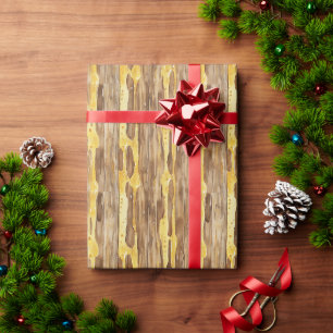 Brown Sweet Gold Honey Yellow Drips Christmas Wrapping Paper