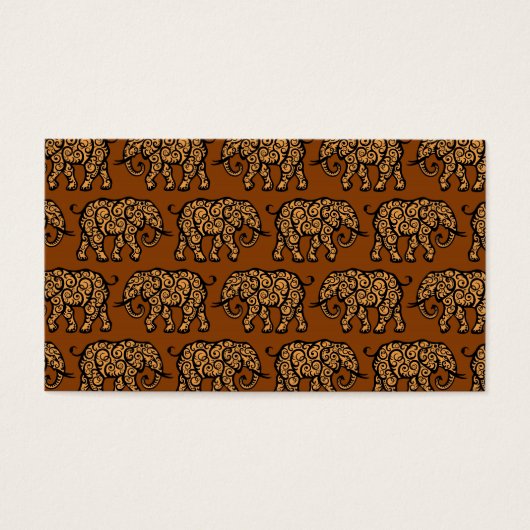 Brown Swirling Elephant Pattern (Front)