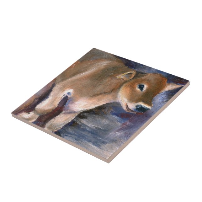 Brown Swiss Calf Tile (Side)