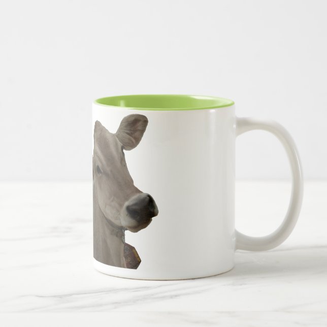 Brown Swiss Cow 2-Tone Mug (Right)