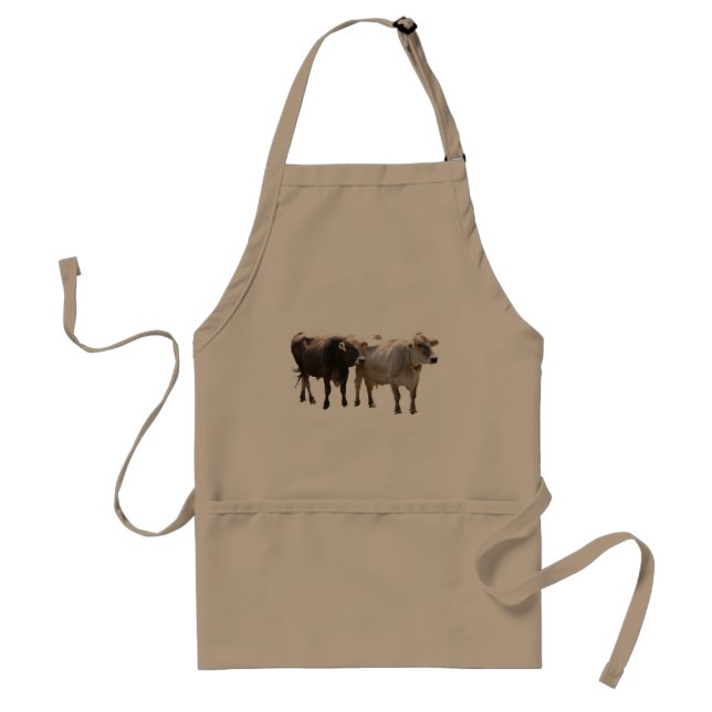 Brown Swiss Cows Adult Apron (Front)