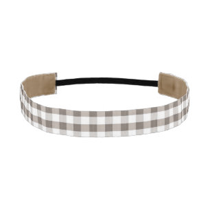 Brown Table Cloth Pattern Athletic Headband