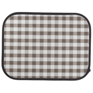 Brown Table Cloth Pattern Car Floor Mat