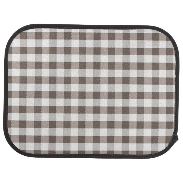 Brown Table Cloth Pattern Car Floor Mat (Rear)