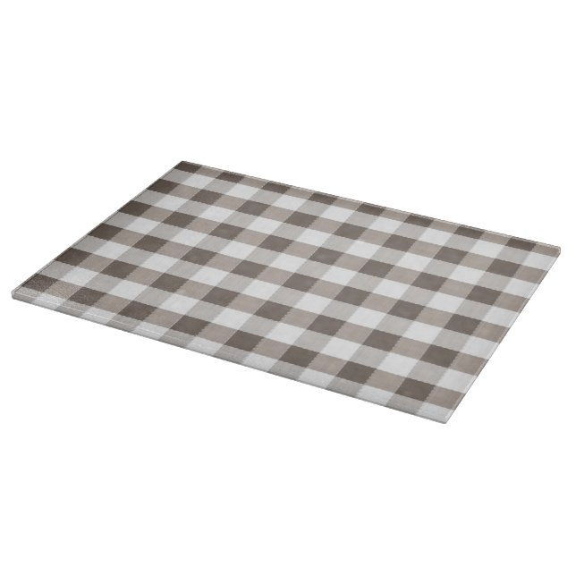 Brown Table Cloth Pattern Cutting Board (Corner)