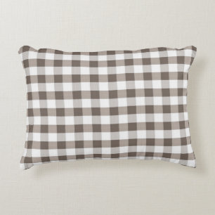 Brown Table Cloth Pattern Decorative Pillow