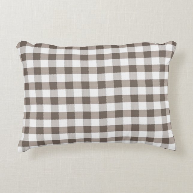 Brown Table Cloth Pattern Decorative Pillow (Front)