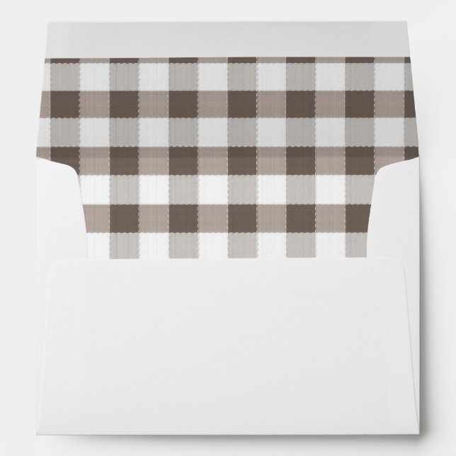 Brown Table Cloth Pattern Envelope (Back (Bottom))