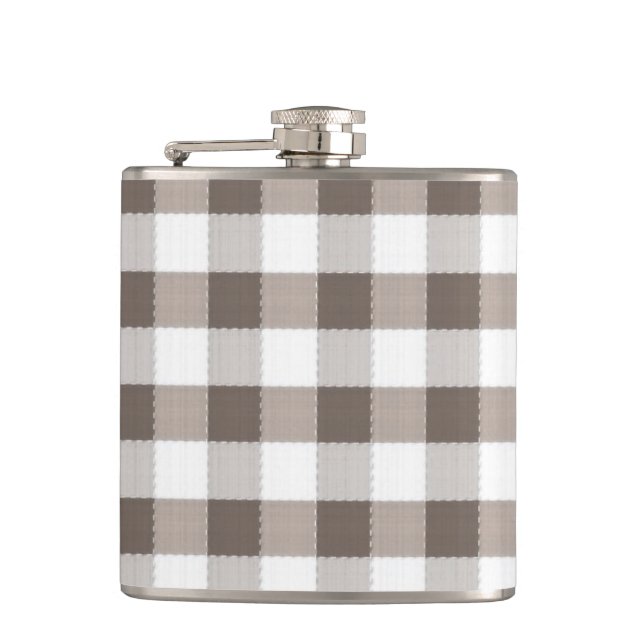 Brown Table Cloth Pattern Flask (Front)