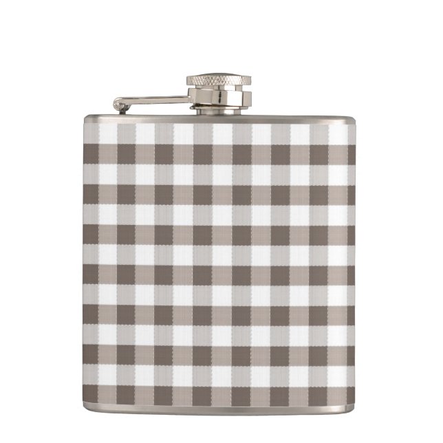 Brown Table Cloth Pattern Flask (Front)