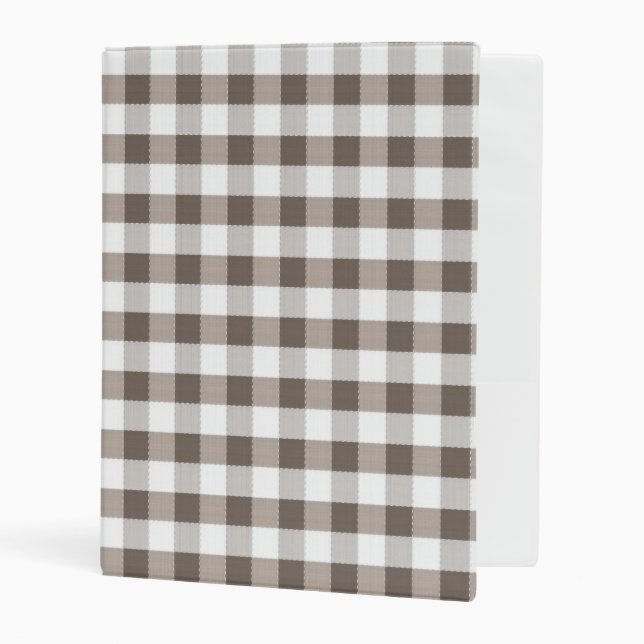 Brown Table Cloth Pattern Mini Binder (Front/Inside)