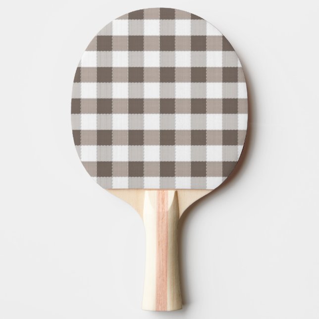 Brown Table Cloth Pattern Ping Pong Paddle (Front)