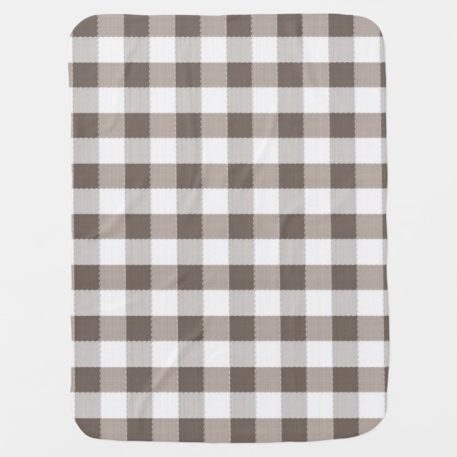 Brown Table Cloth Pattern Swaddle Blanket (Front)