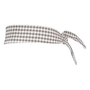 Brown Table Cloth Pattern Tie Headband