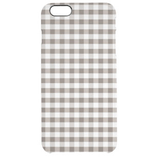 Brown Table Cloth Pattern Clear iPhone 6 Plus Case