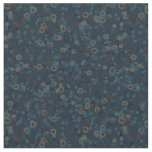 brown tan blue geometric fabric