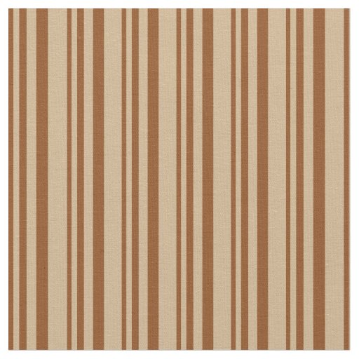 Brown & Tan Colored Stripes Fabric