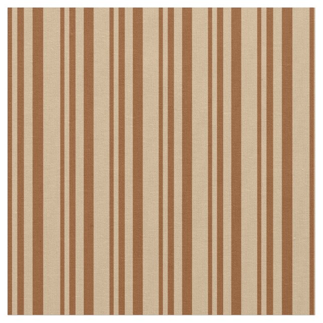 Brown & Tan Colored Stripes Fabric (Close Up)