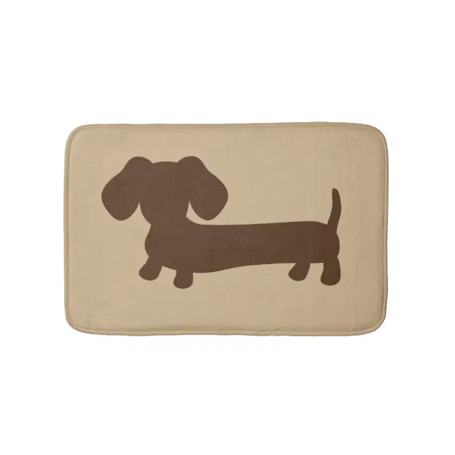 Brown & Tan Dachshund Bath Mat Rug Zazzle