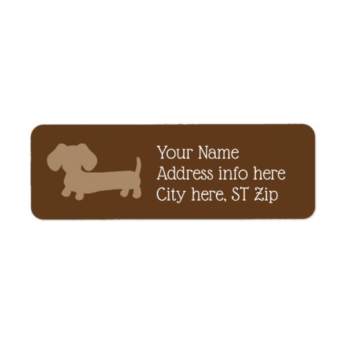 Brown  Tan Dachshund Dog Address Labels