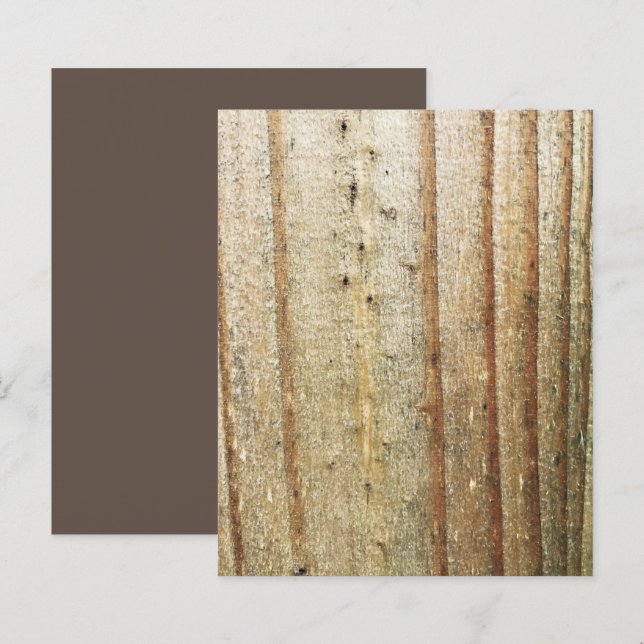 Brown Tan Gold Groovy Wood Plank Scrapbook Paper (Front/Back)