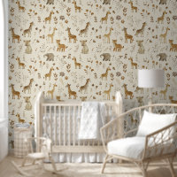 Brown Tan Jungle Animals Baby Nursery