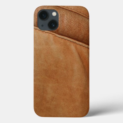 Brown Tan Leather Look Texture iPhone Case