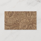 Brown Tan Leather Print Business Cards (Front)