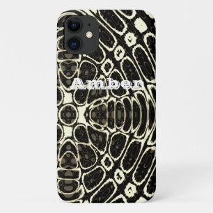 Brown Tan Reptile Scales Pattern Personalized iPhone 11 Case