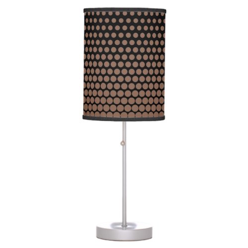 Brown_tangelo Techno Dots Modern Black Table Lamp