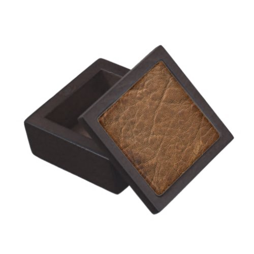Brown Tanned Leather Texture Background Jewelry Box