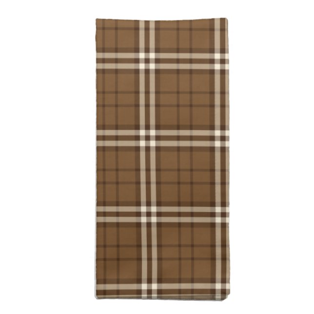 Brown Tartan Cloth Napkin (Folded)