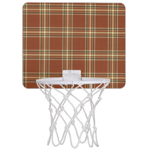Brown Tartan Mini Basketball Goal Hoop