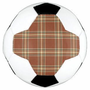Brown Tartan Soccer Ball