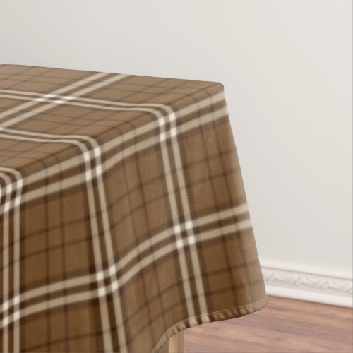 Brown Tartan Tablecloth