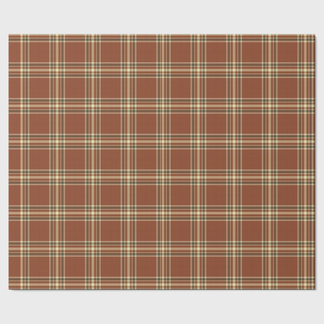 Brown Tartan Wrapping Paper (Seam)