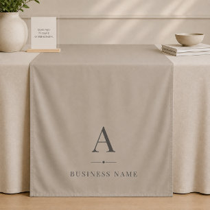 Brown Taupe Business Branded Table Runner Banner Tapestry