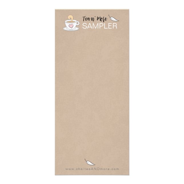 Brown Tea Sample Pack Business Giveaways Rack Card (Front)