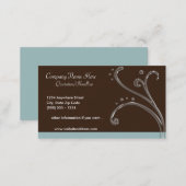 Brown & Teal Acrylic Design Business Card (Front/Back)