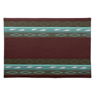 Brown & Teal Blue Place Mat